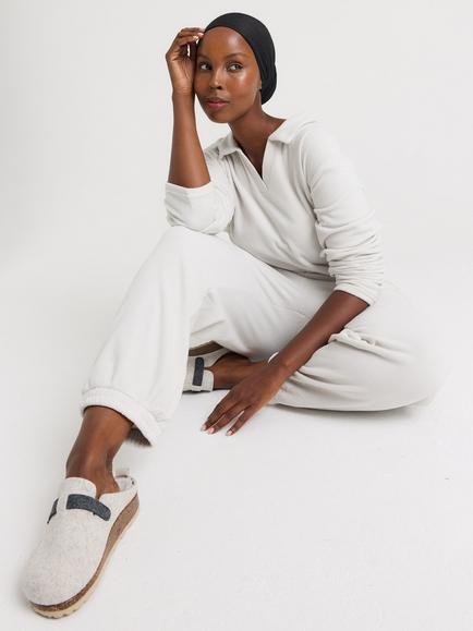 Pretty You London Fleece Lounge Set - view 2, Stone