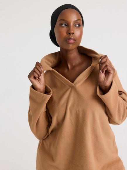 Pretty You London Fleece Lounge Set - view 2, Tan