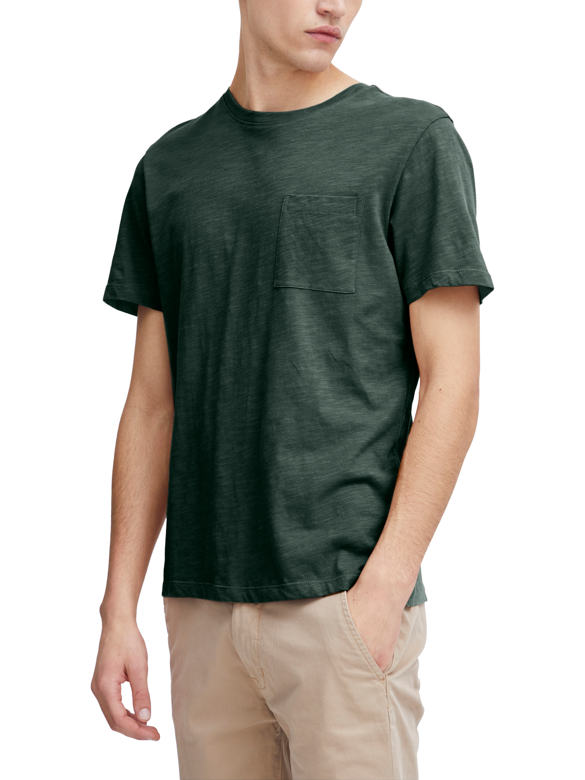 Product image 1 of 7, which shows Casual Friday Thor Organic Cotton Regular Fit Short Sleeve T-Shirt, Darkest Spruce, S