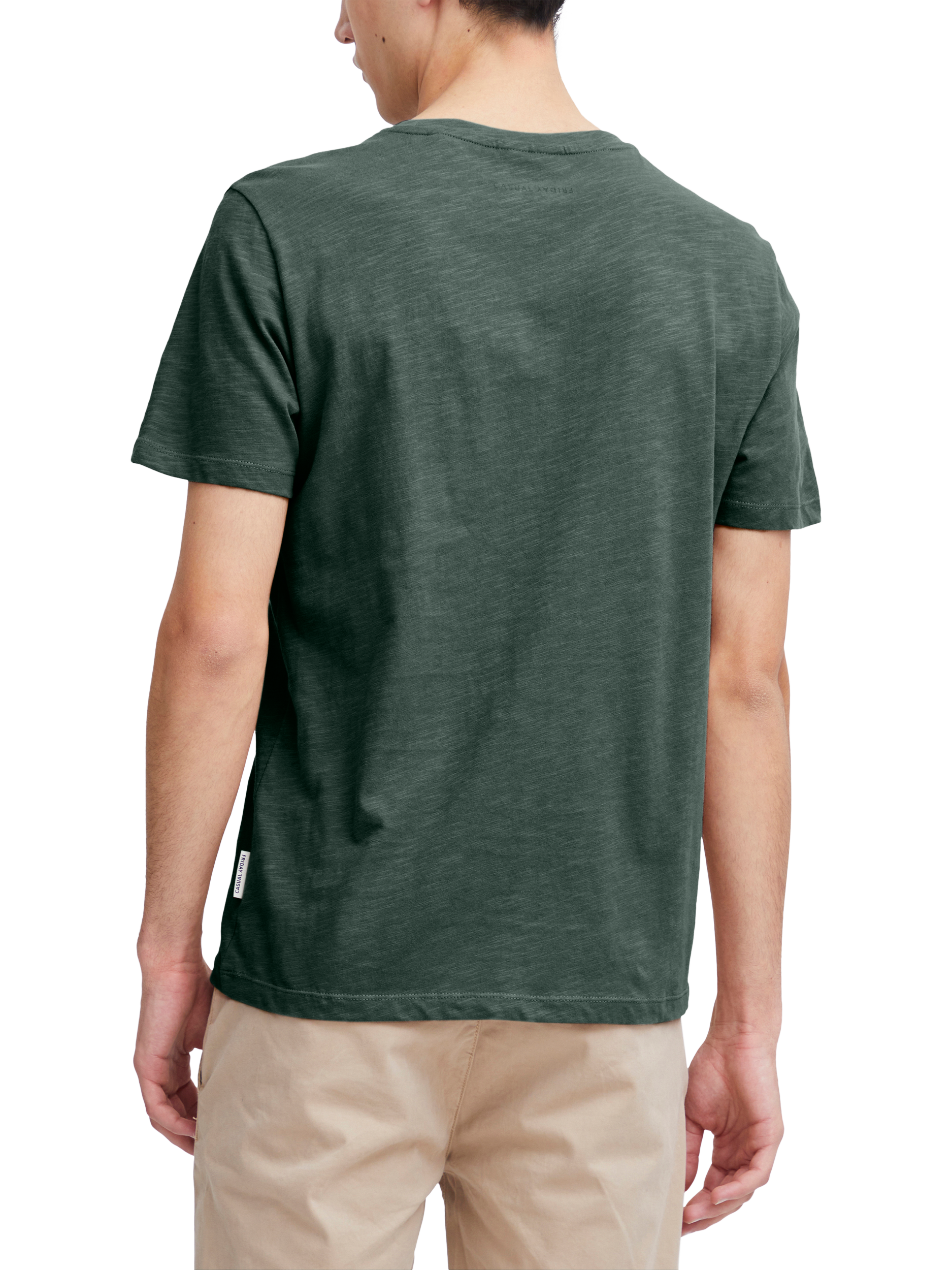 Product image 2 of 7, which shows Casual Friday Thor Organic Cotton Regular Fit Short Sleeve T-Shirt, Darkest Spruce, S