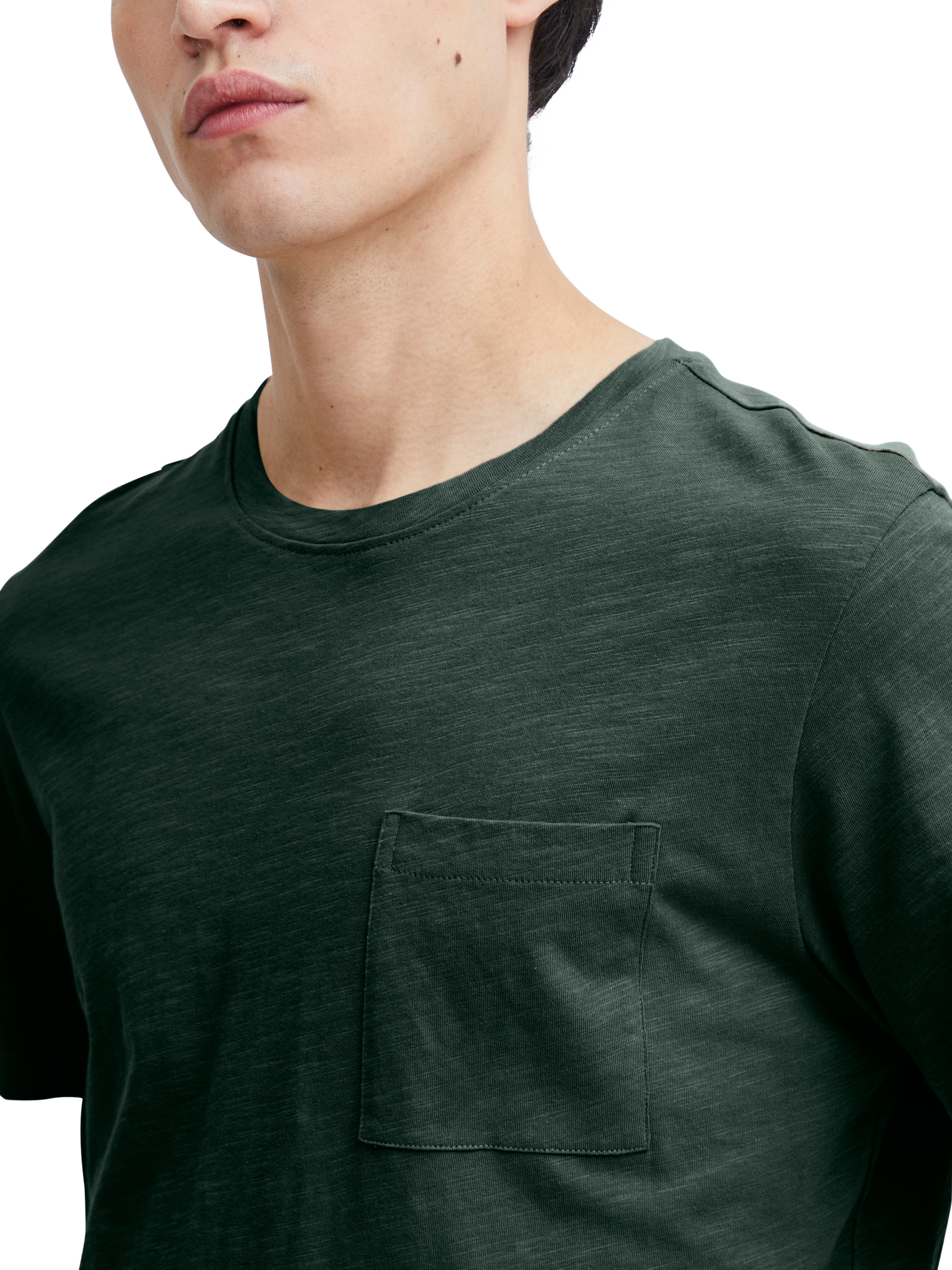 Product image 4 of 7, which shows Casual Friday Thor Organic Cotton Regular Fit Short Sleeve T-Shirt, Darkest Spruce, S
