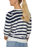 Sisters Point Halia Stripe Cardigan, Cream/Midnight