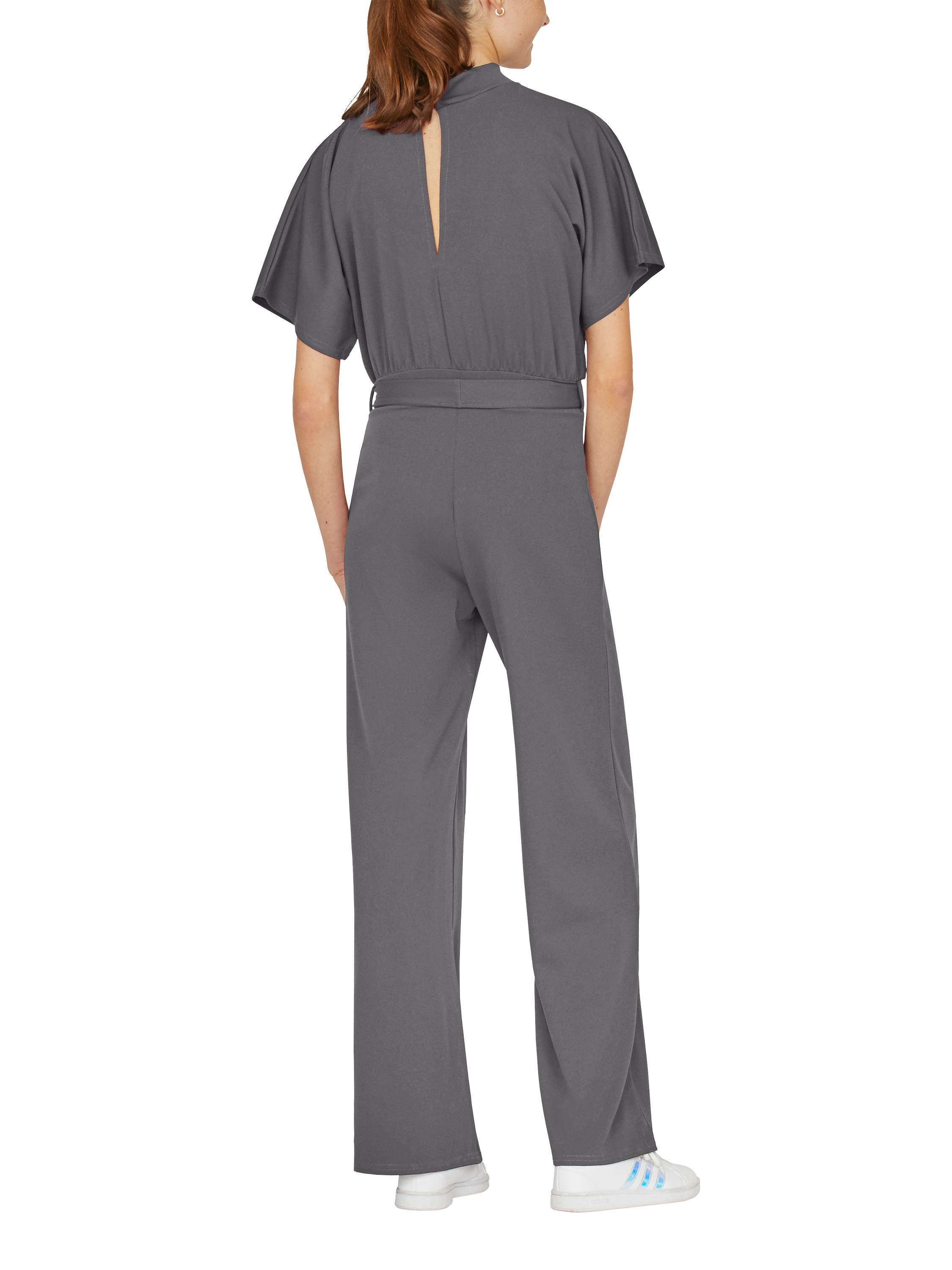 Product image 2 of 3, which shows Sisters Point Girl Short Sleeve Jumpsuit, Antracit, XS