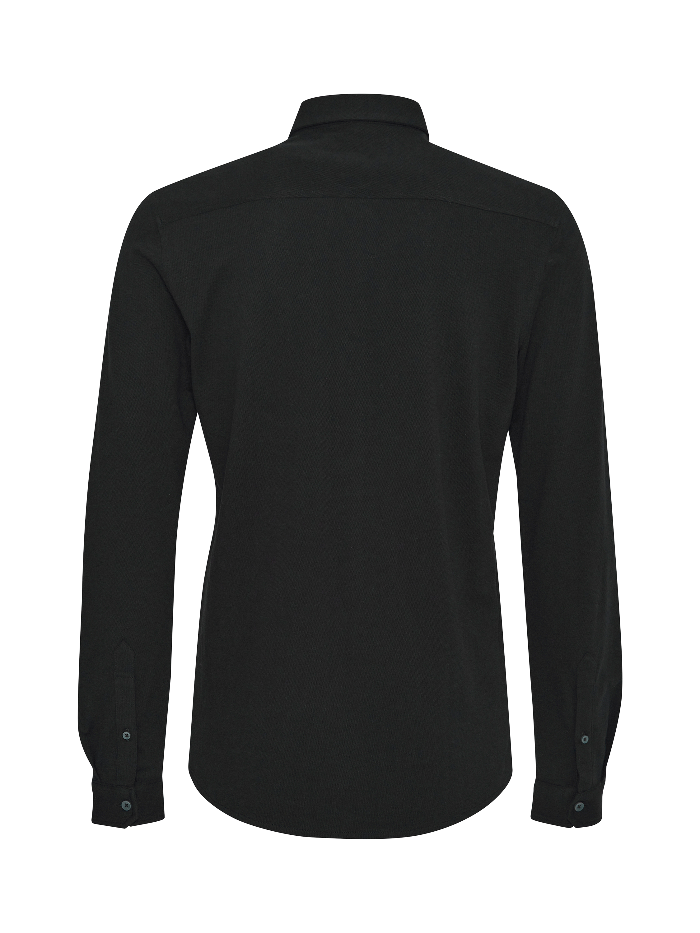 Product image 6 of 7, which shows Casual Friday Arthur Long Sleeve Pique Jersey Shirt, Black Beauty, S