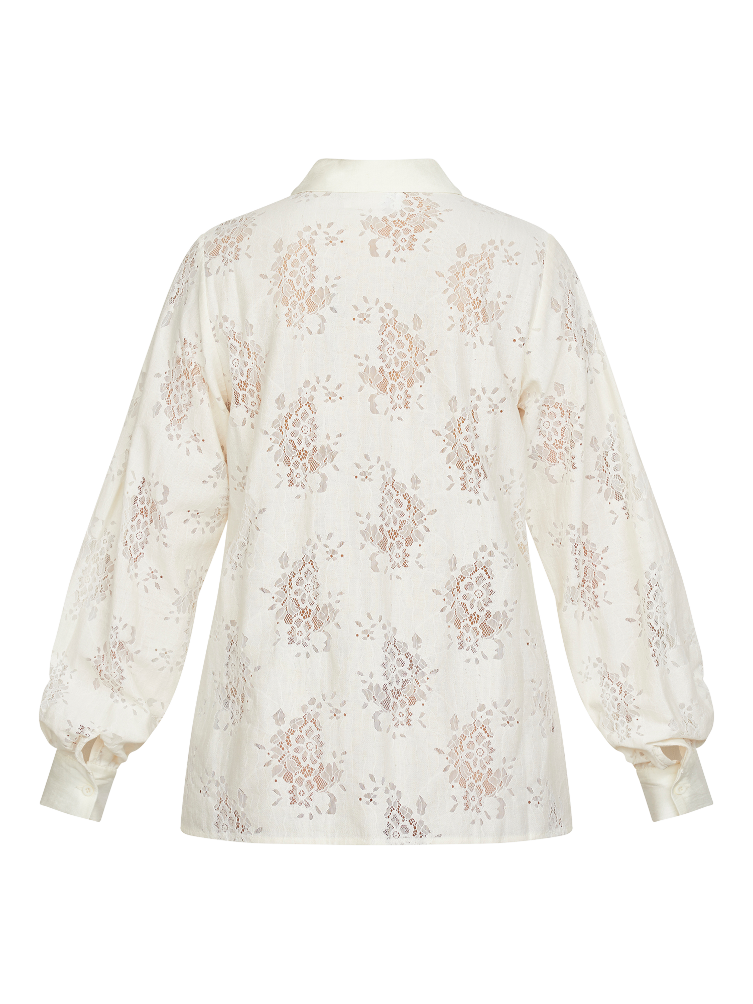 Product image 5 of 5, which shows Sisters Point Esfa Lace Shirt, Cream, S