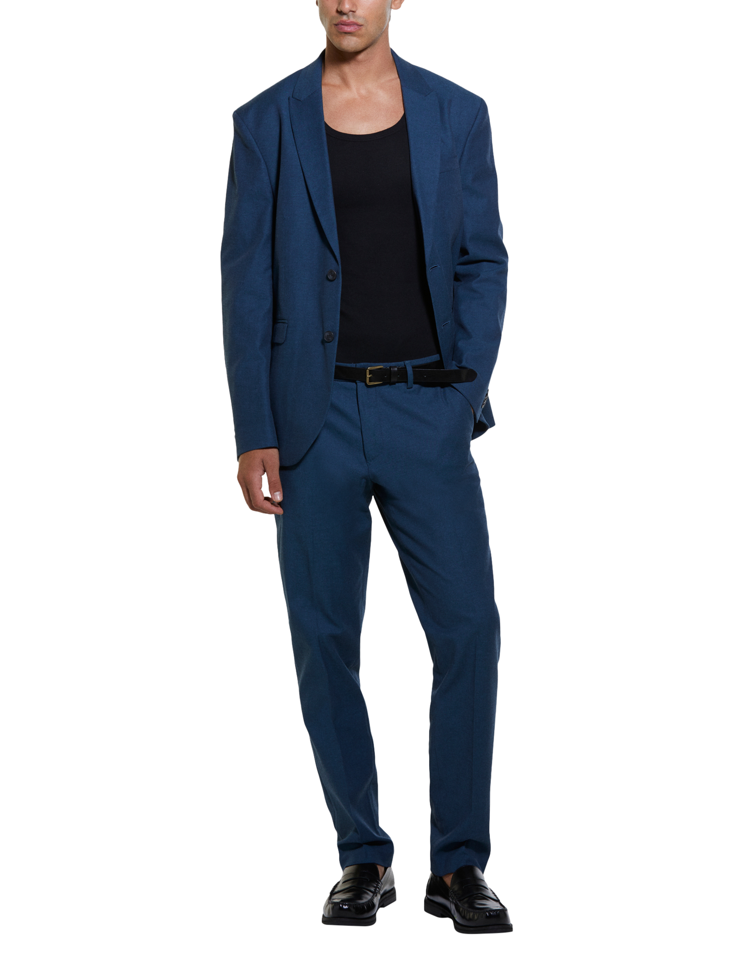 Product image 3 of 5, which shows SISLEY Slim Comfort Fit Tailored Blazer, Blue, 36R