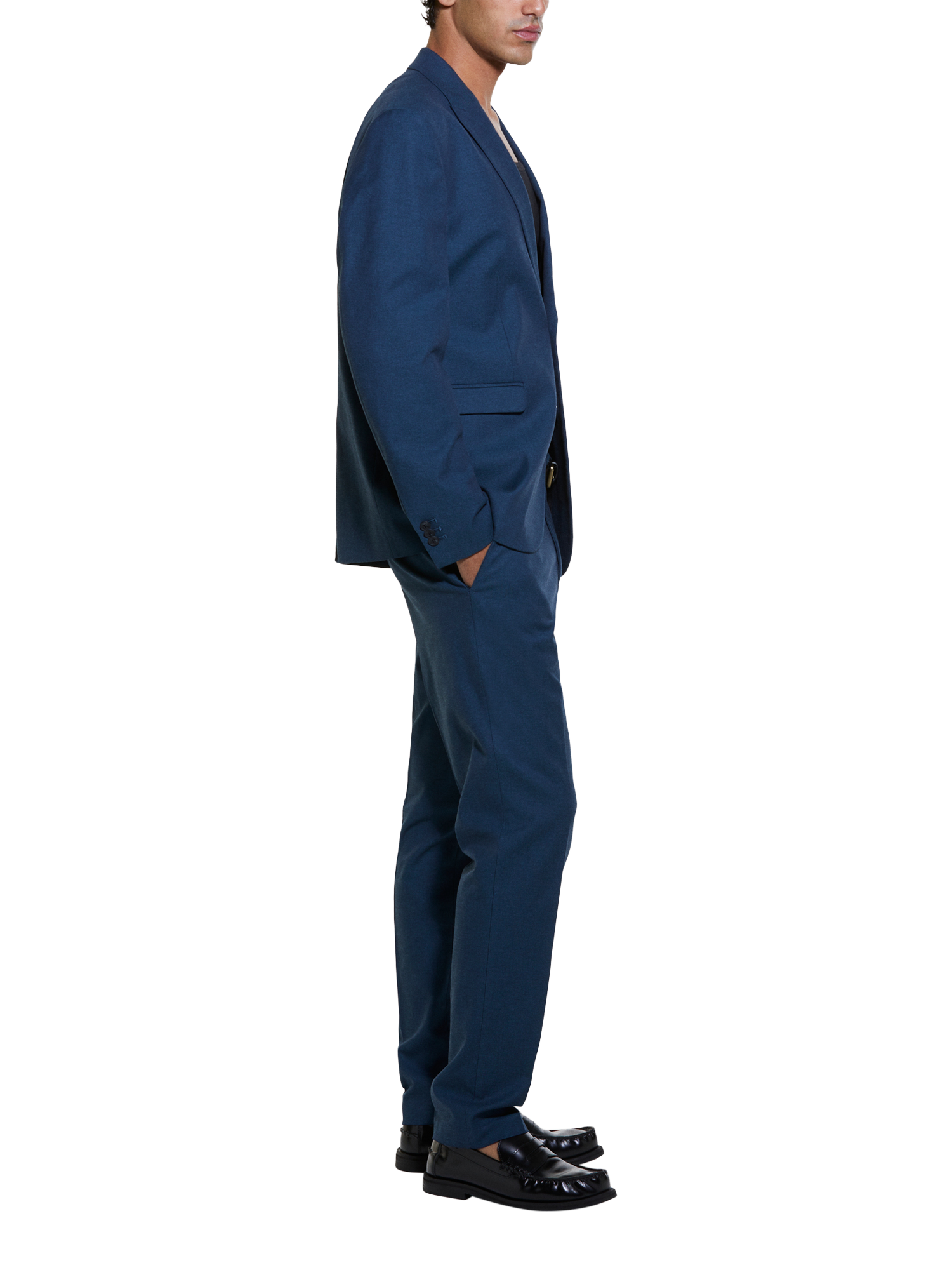 Product image 4 of 5, which shows SISLEY Slim Comfort Fit Tailored Blazer, Blue, 36R