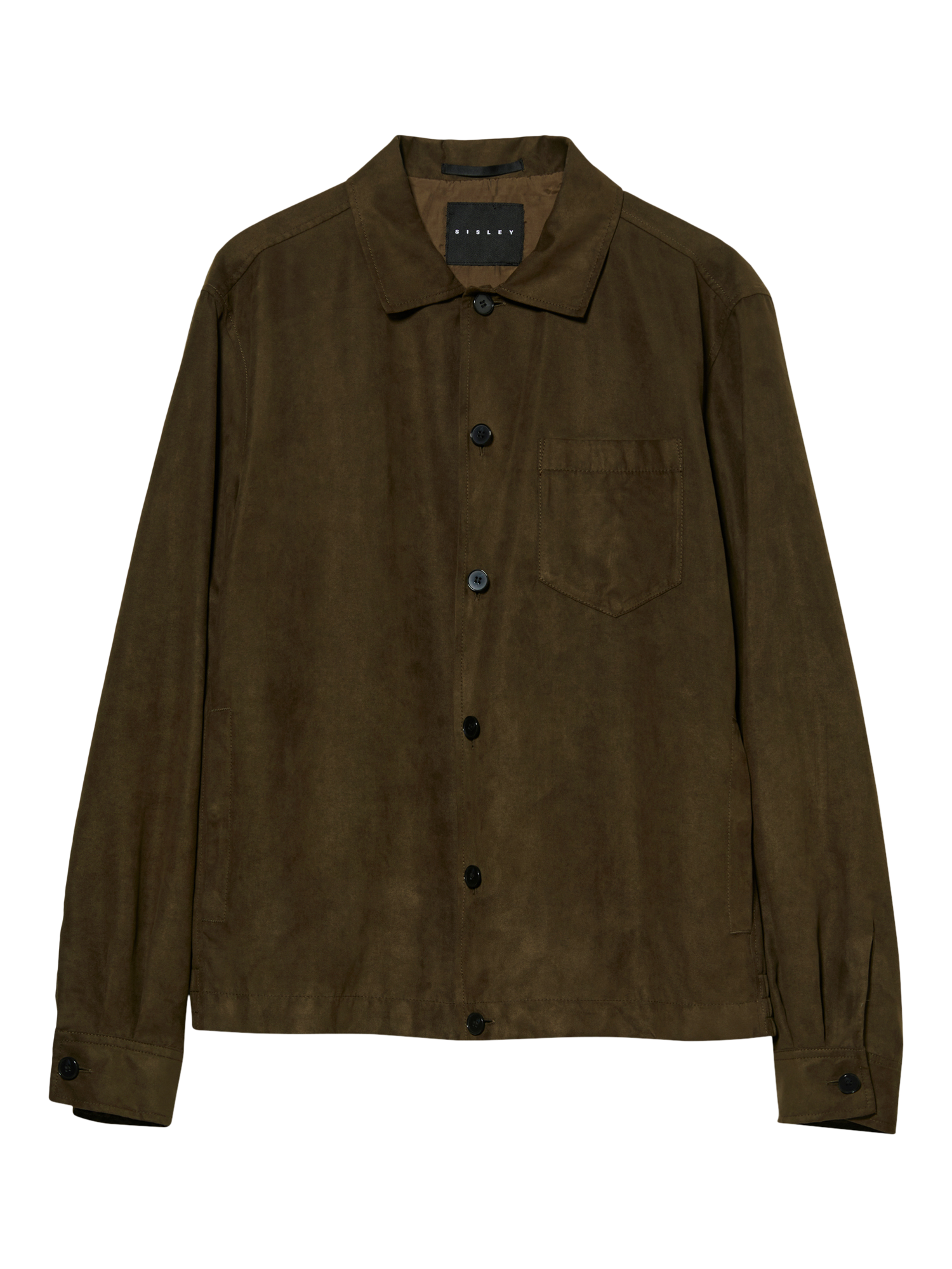 Product image 5 of 5, which shows SISLEY Suede Look Shacket, Green, XXL