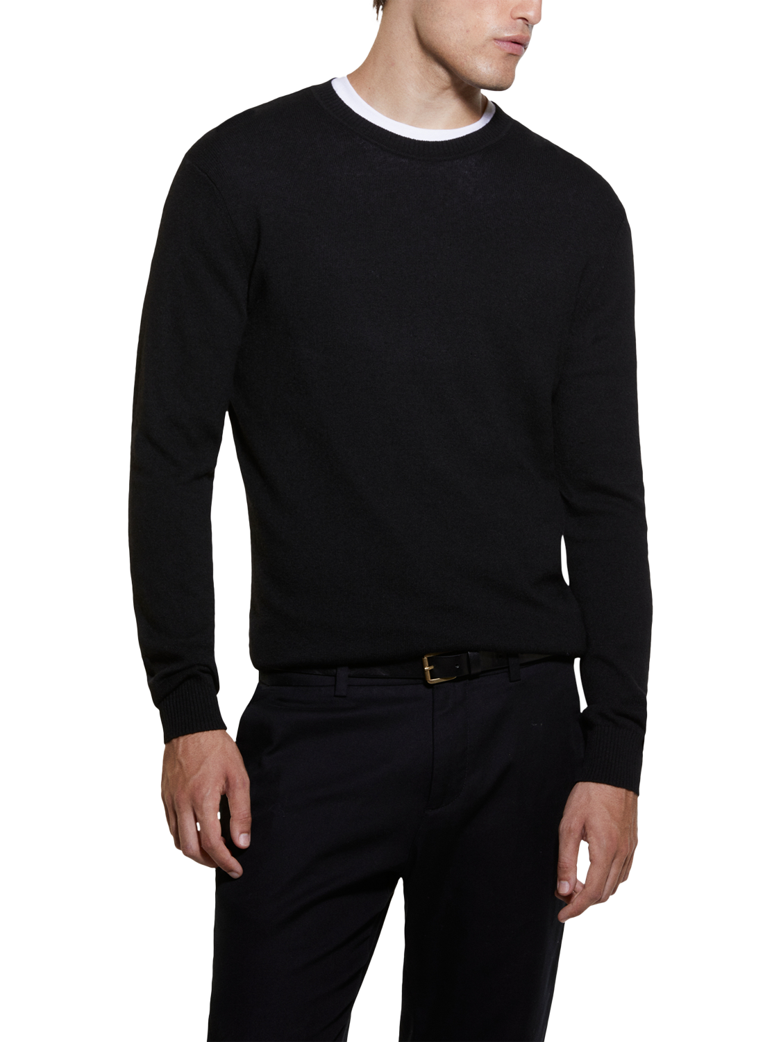Product image 1 of 4, which shows SISLEY Wool & Cashmere Blend Regular Fit Sweatshirt, Black, XXL