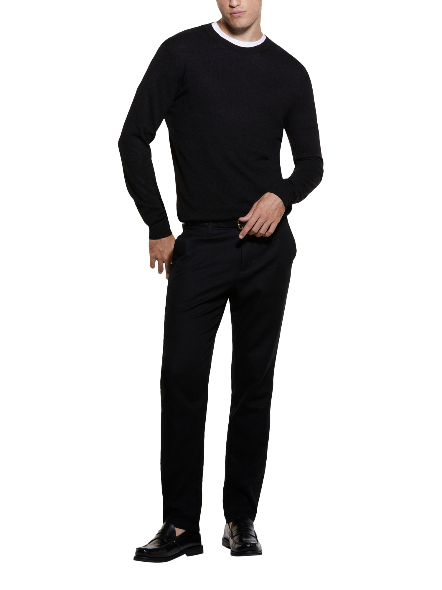 Product image 3 of 4, which shows SISLEY Wool & Cashmere Blend Regular Fit Sweatshirt, Black, XXL