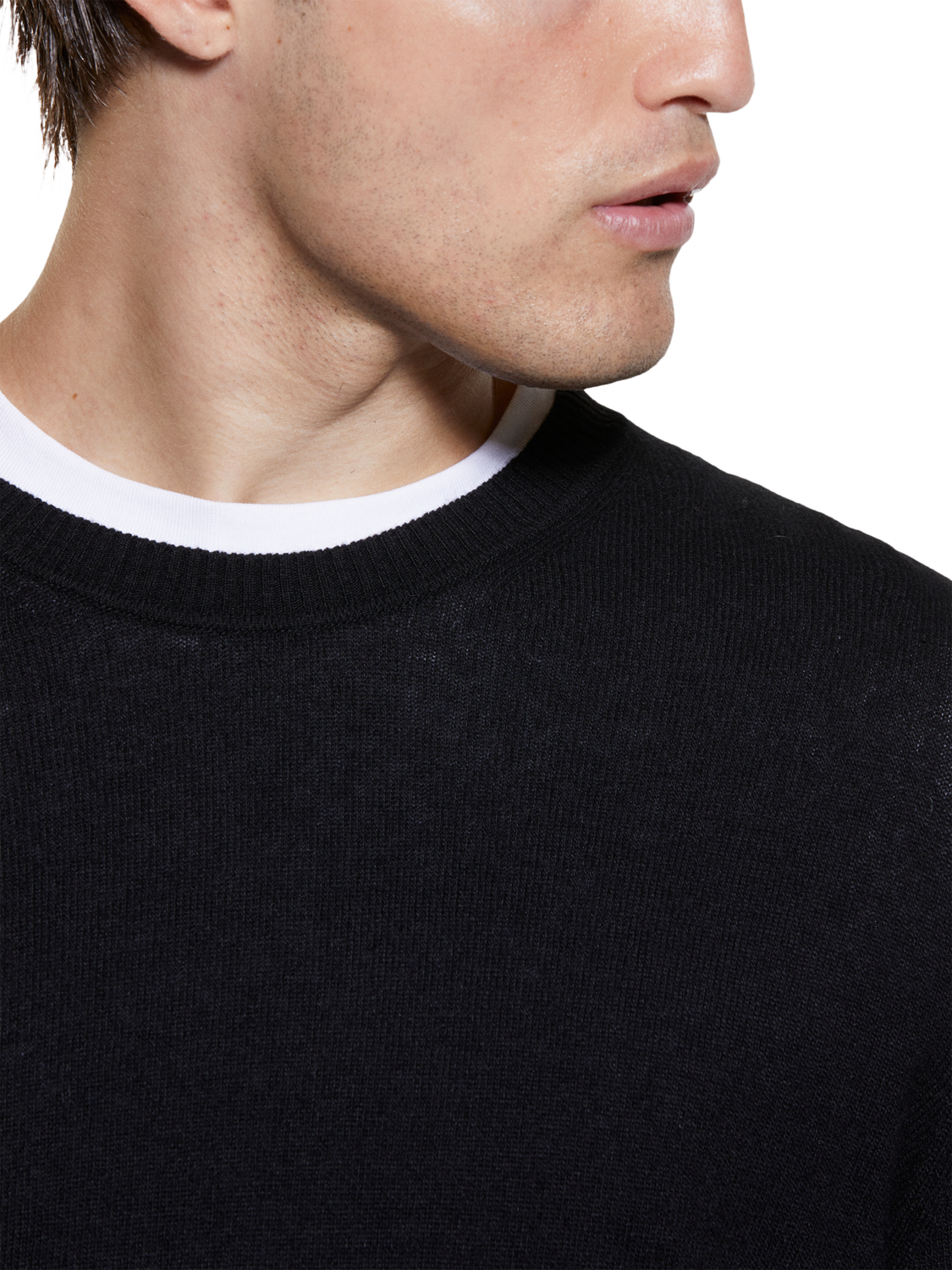 Product image 4 of 4, which shows SISLEY Wool & Cashmere Blend Regular Fit Sweatshirt, Black, XXL