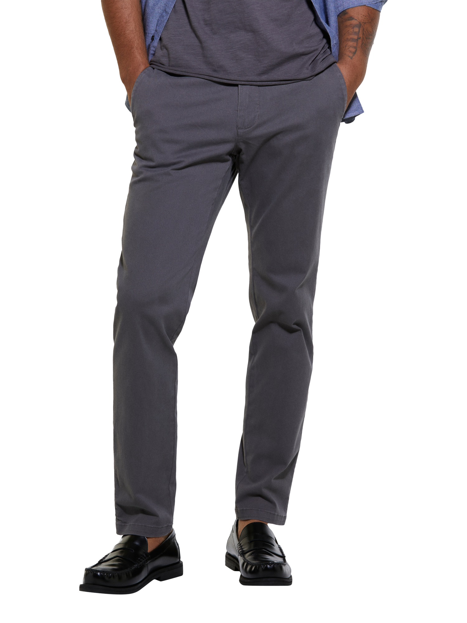 Product image 1 of 5, which shows SISLEY Vintage Slim Chinos, Grey, 40R