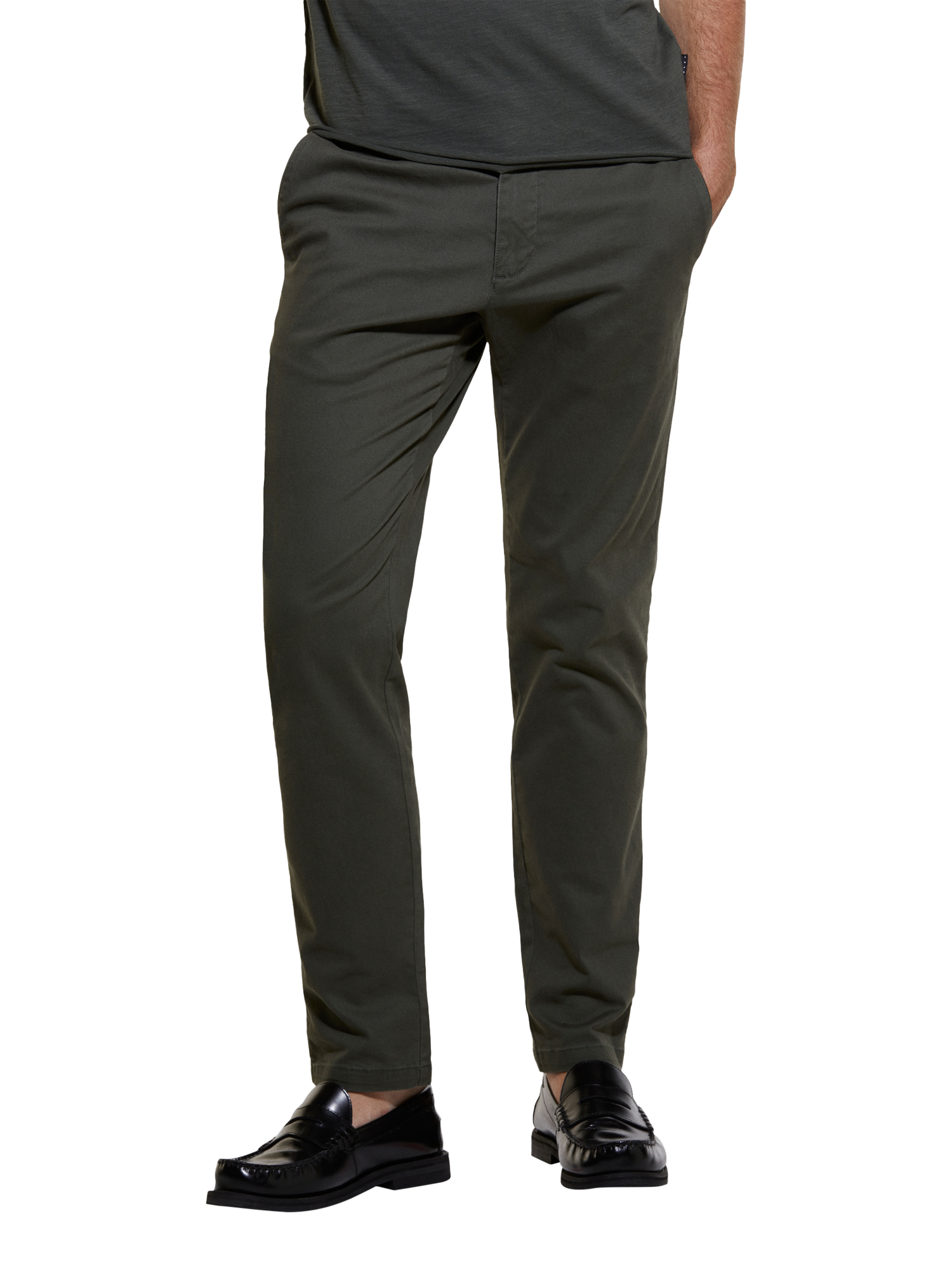 Product image 1 of 5, which shows SISLEY Vintage Slim Chinos, Green, 38R