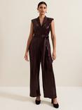 Phase Eight Ivey Sequin Jumpsuit, Burgundy