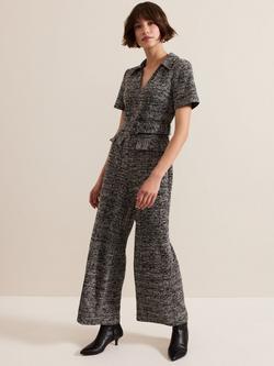 Phase Eight Lavinia Tweed Jumpsuit, Grey, Grey