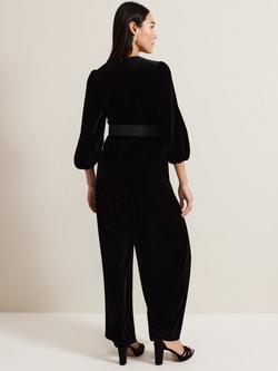 Phase Eight Myleen Velvet Jumpsuit, Black - view 2, Black