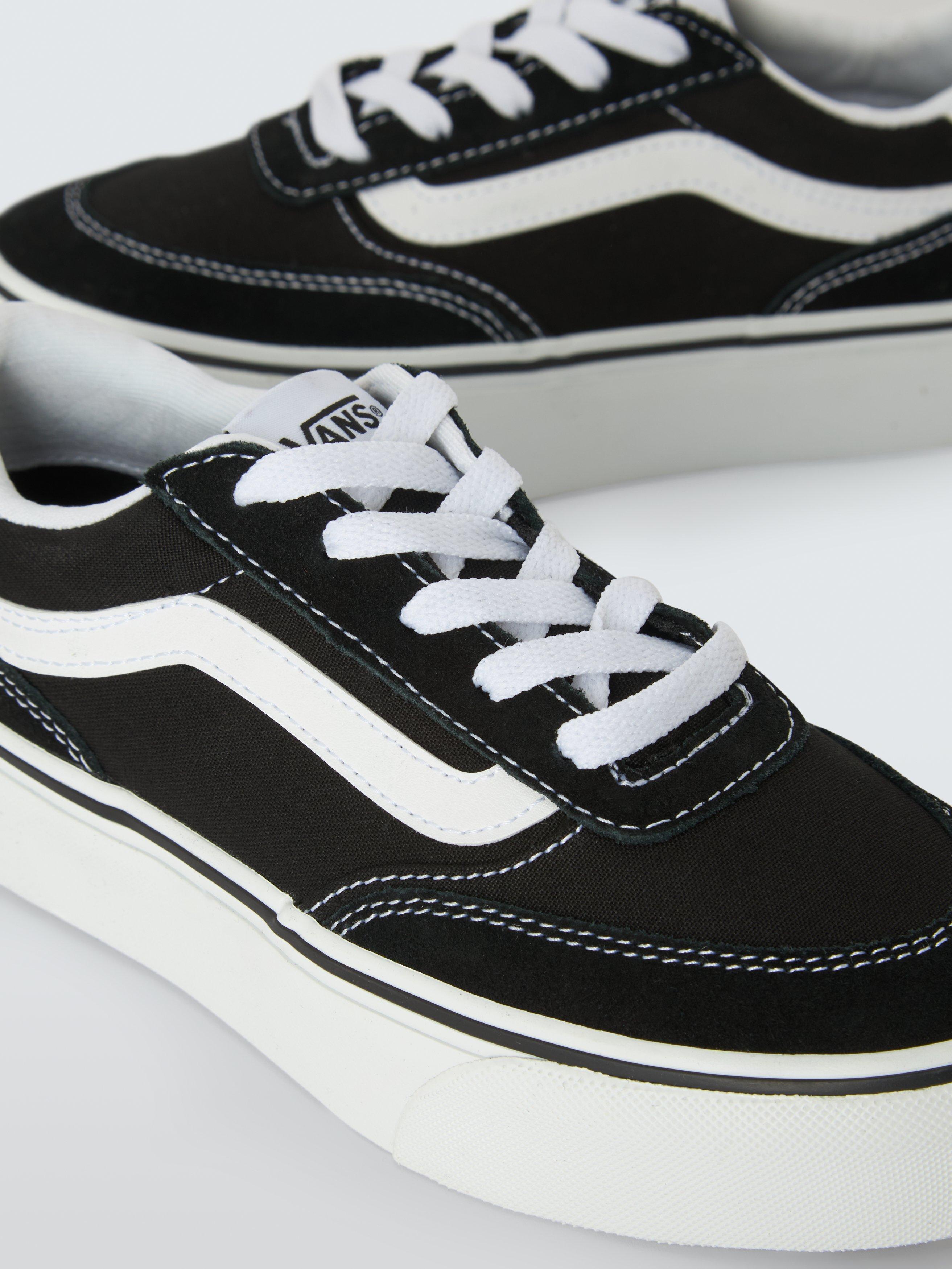 Product image 4 of 4, which shows Vans Kids' Brooklyn LS Platform Trainers, Black/White, 5
