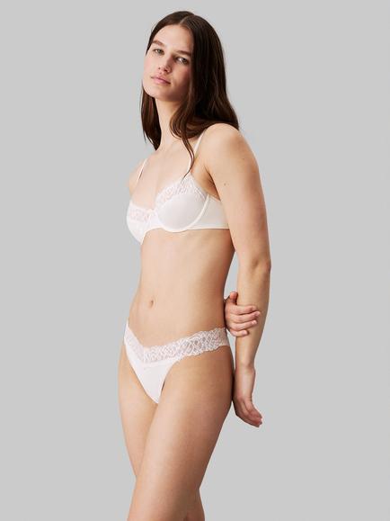 Calvin Klein Attraction Dipped Lace Thong, Ivory