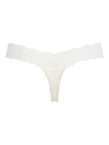 Calvin Klein Attraction Dipped Lace Thong - view 2, Ivory