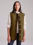 Cape Cove Quilted Cord Trim Gilet, Brown/Khaki