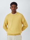 John Lewis Slub Cotton Knit Crew Neck Jumper, Jojoba