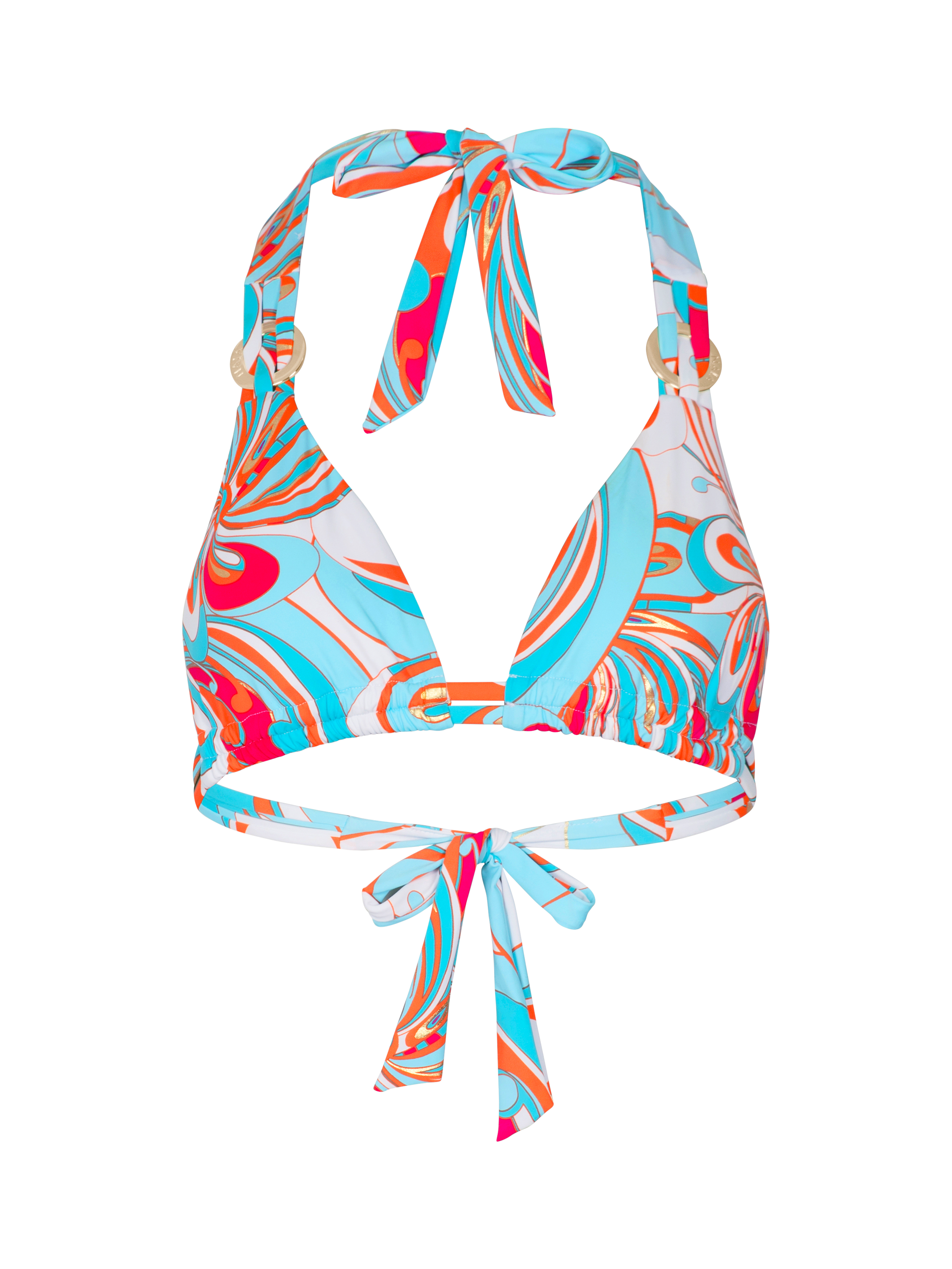 Product image 4 of 6, which shows NAIA Beach La Dolce Vita Bikini Top, Blue/Multi, 8