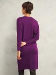 Hobbs Devora Knitted Wool Blend Dress, Vibrant Purple