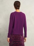 Hobbs Darla Wool Blend Jumper, Vibrant Purple