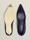 Hobbs Leila Suede Court Shoes, Midnight