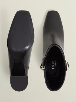 Hobbs Gabriella Leather Heeled Ankle Boots, Black - view 2, Black