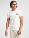 Lee Cotton Regular Fit Short Sleeve Graphic T-Shirt, Ecru
