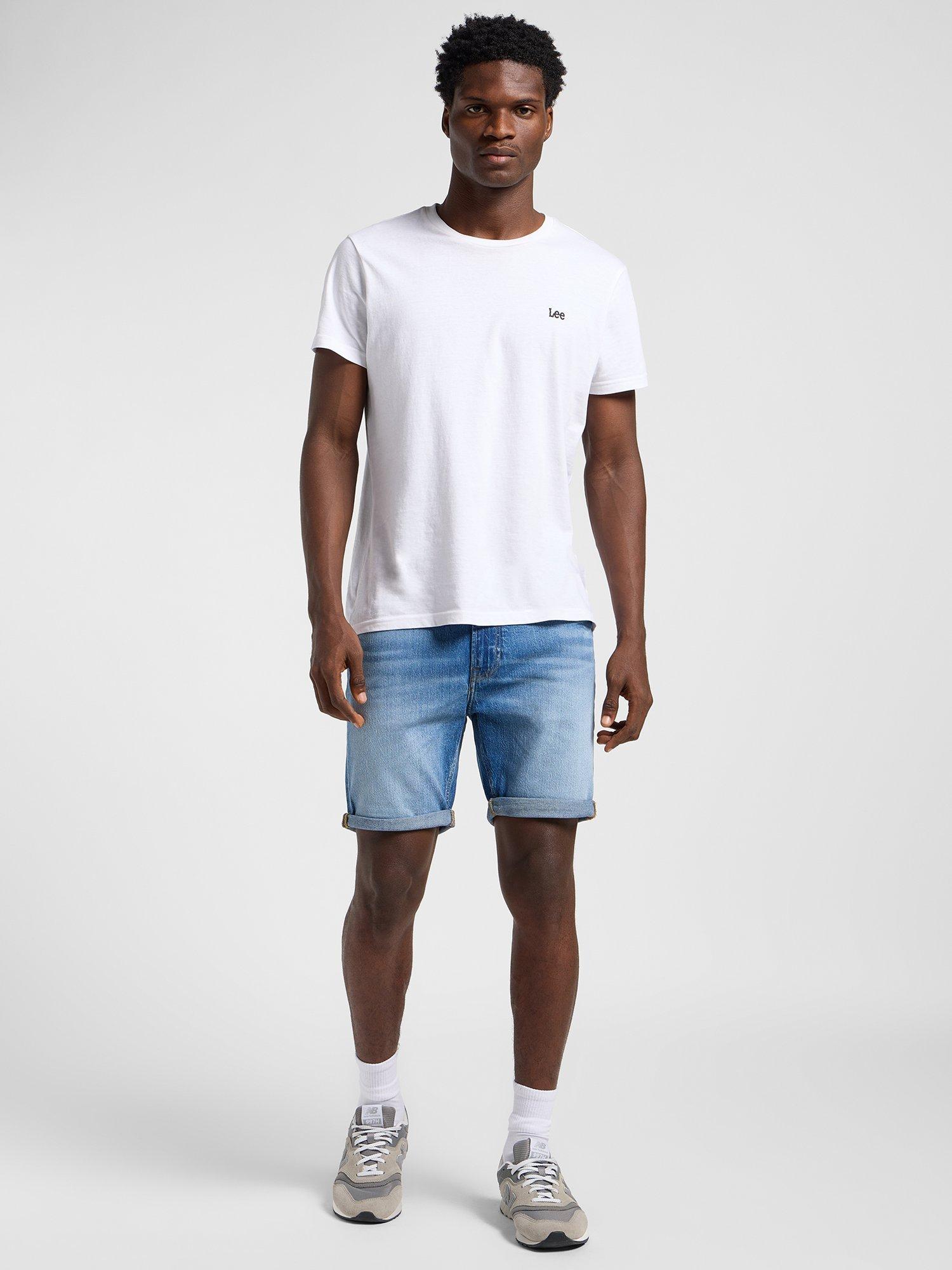 Lee Slim Fit Denim Rider Shorts, Blue