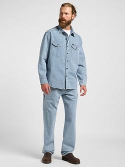 Lee 101 Denim Railroad Stripe Shirt, Washed Stripe, Washed Stripe