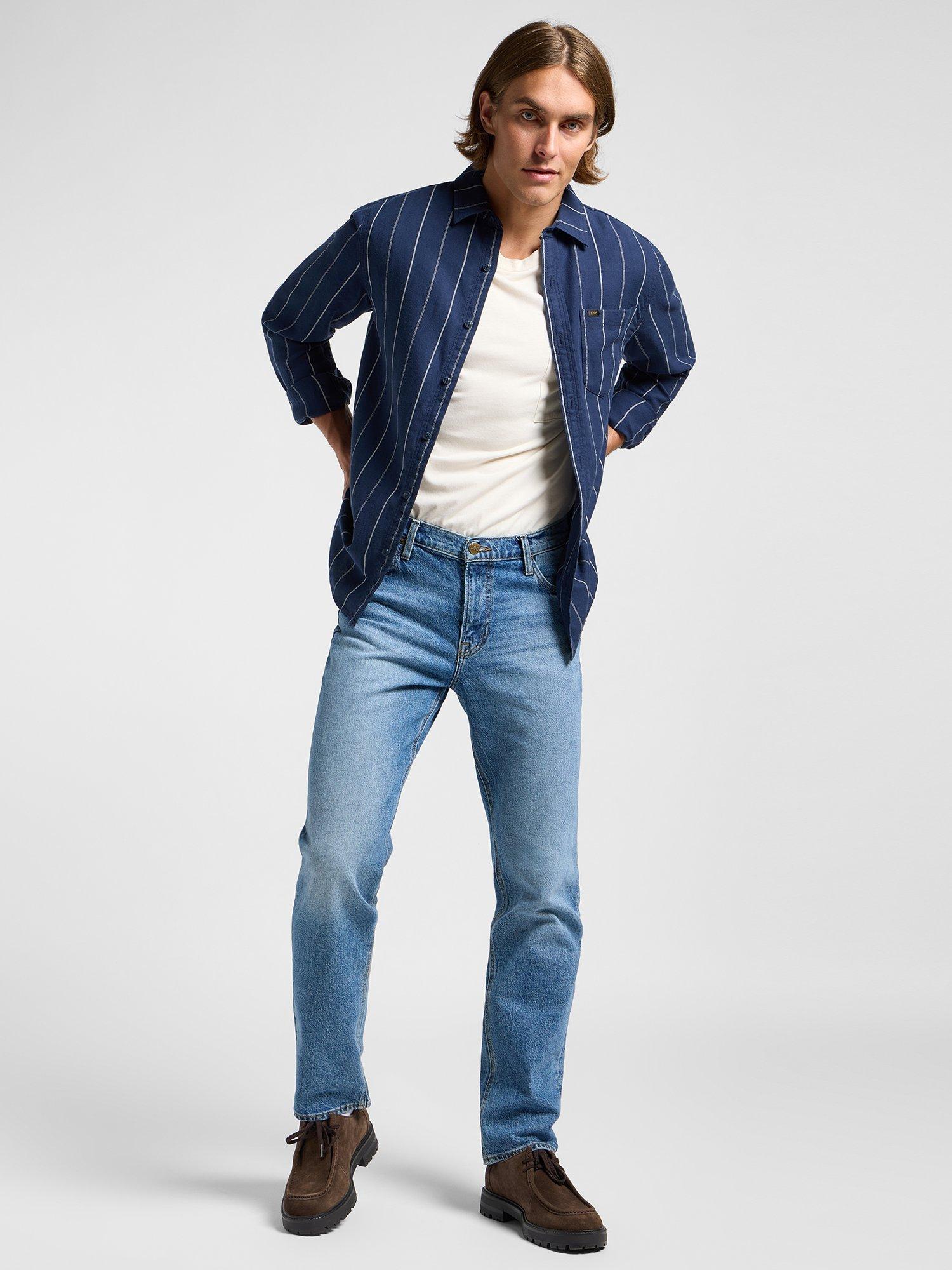 Product image 1 of 6, which shows Lee Mercantile Shirt, Mood Indigo, S