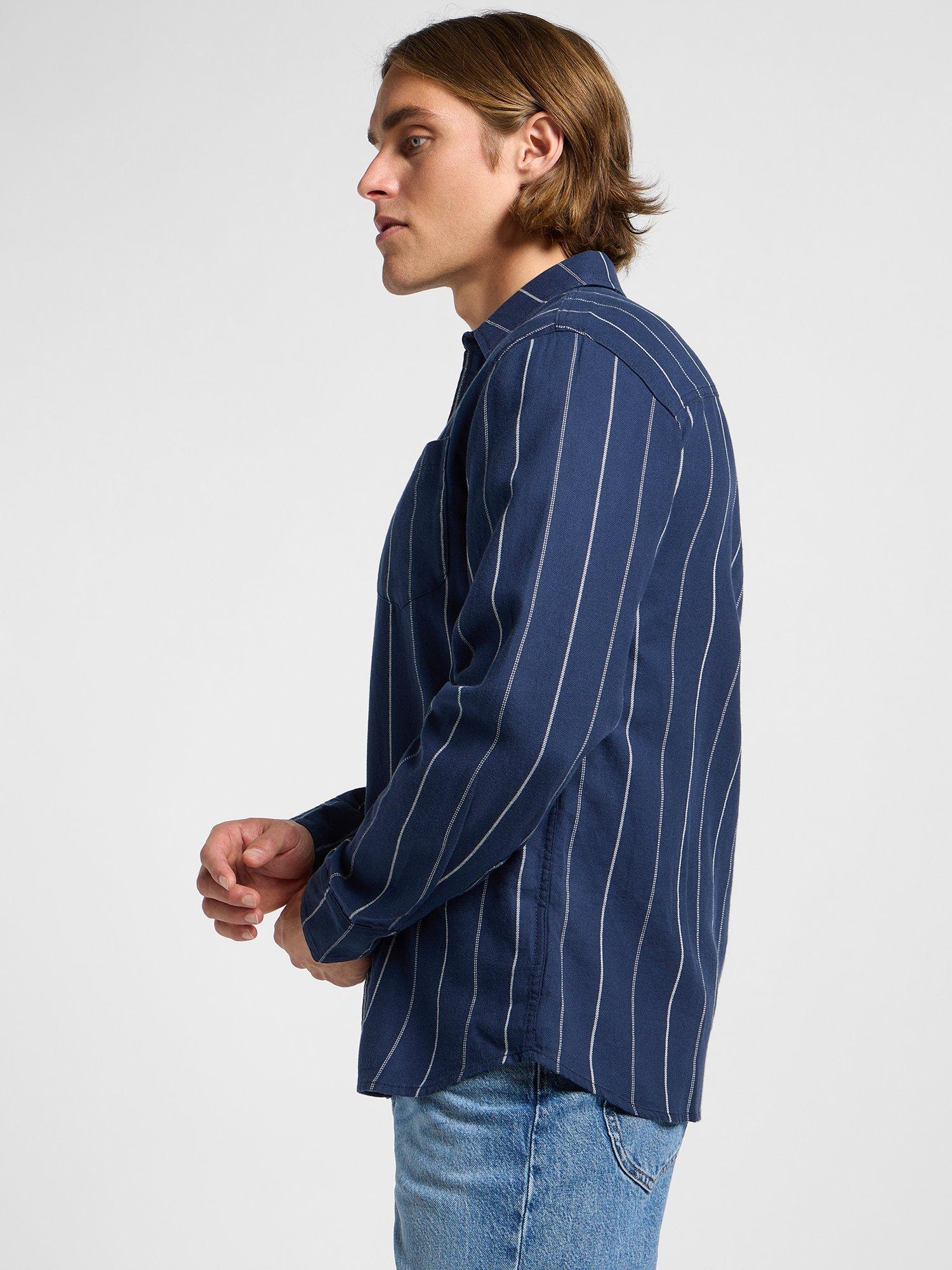 Product image 4 of 6, which shows Lee Mercantile Shirt, Mood Indigo, S
