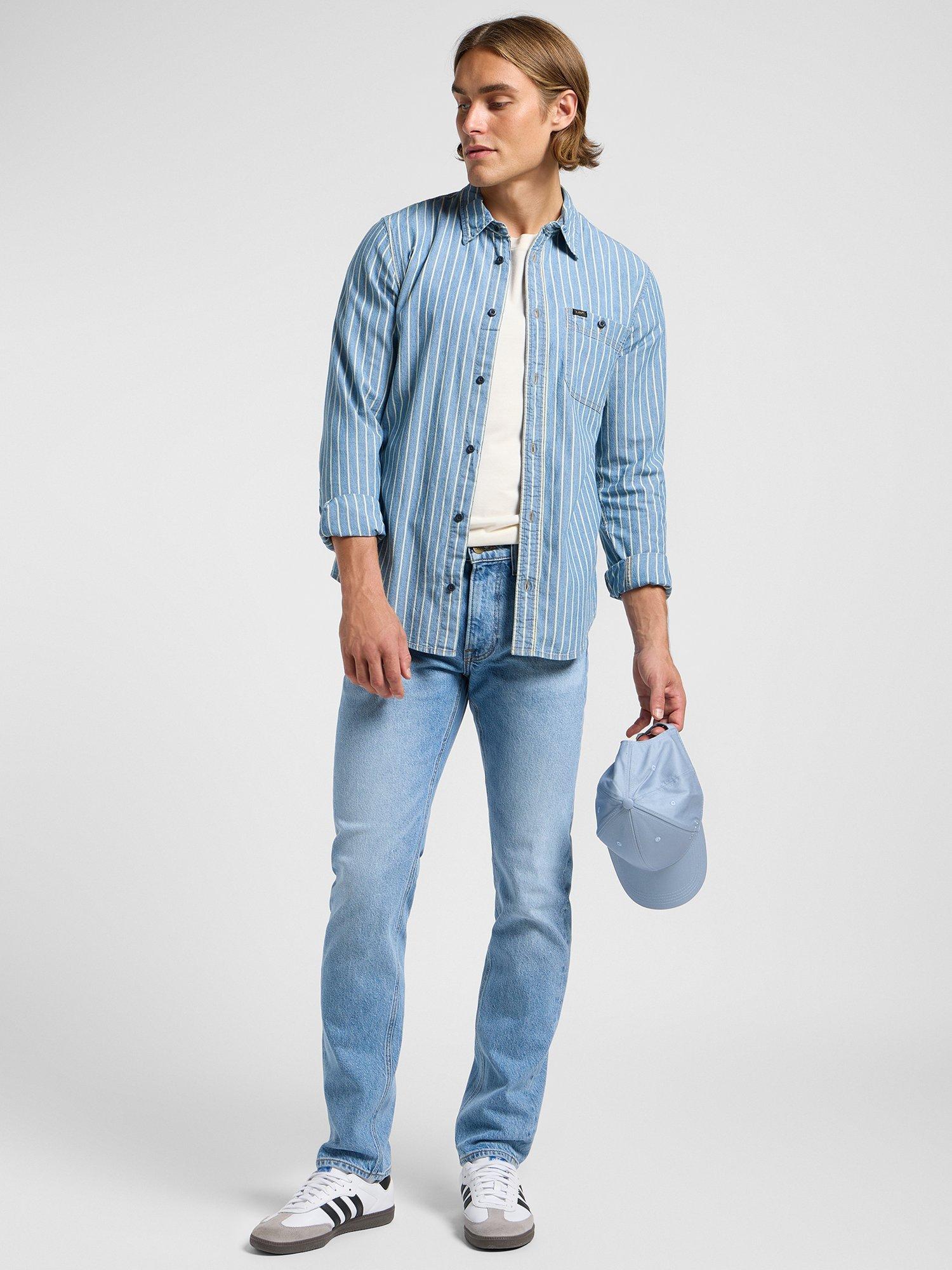 Product image 1 of 5, which shows Lee Leesure Shirt, Indigo Dobby, S