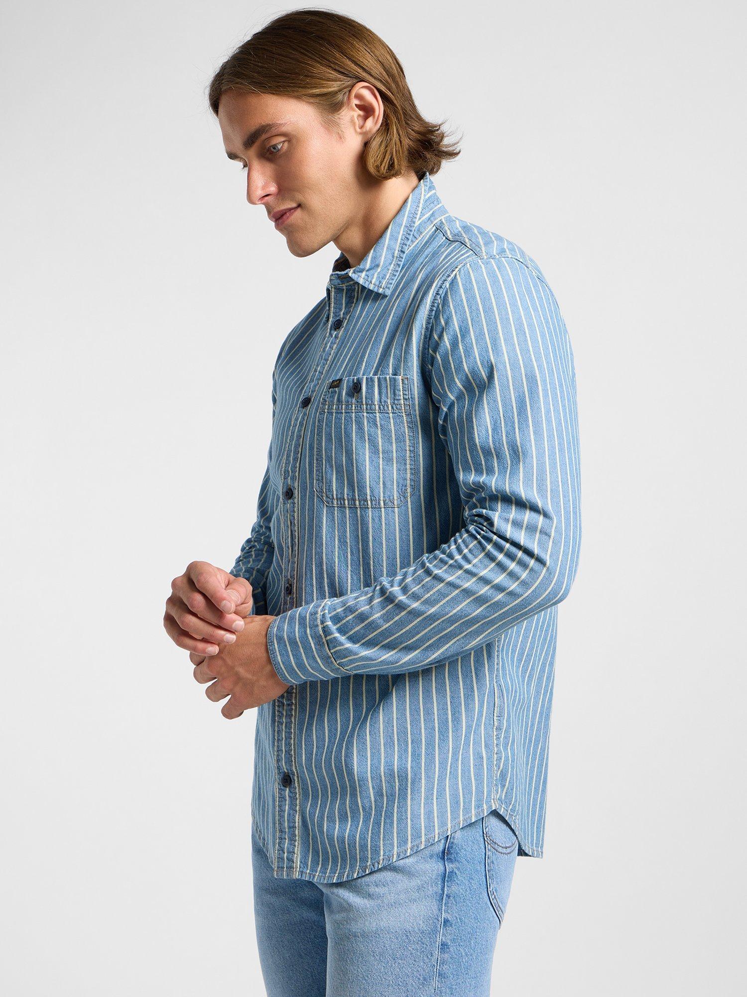 Product image 4 of 5, which shows Lee Leesure Shirt, Indigo Dobby, S