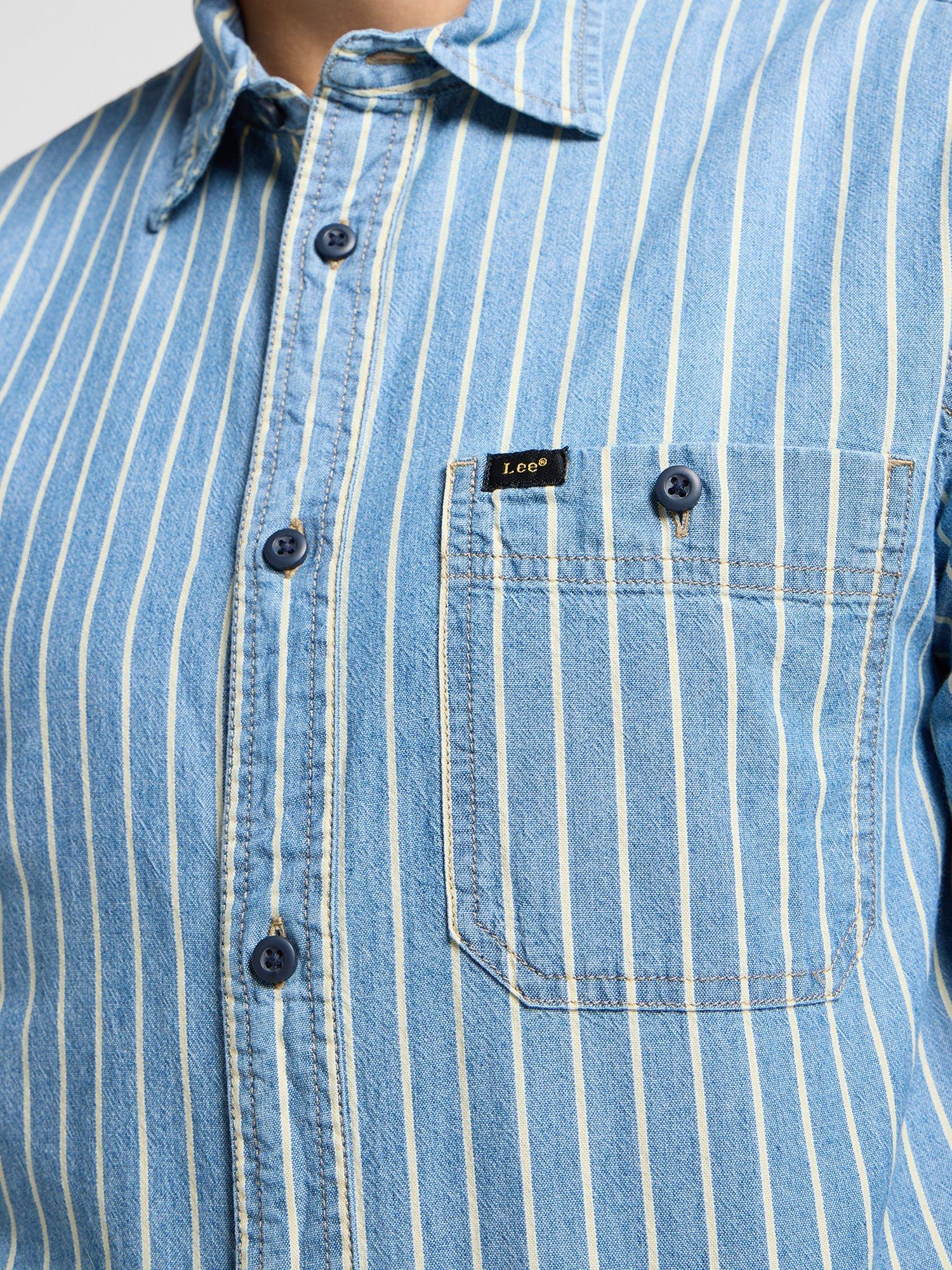 Product image 5 of 5, which shows Lee Leesure Shirt, Indigo Dobby, S