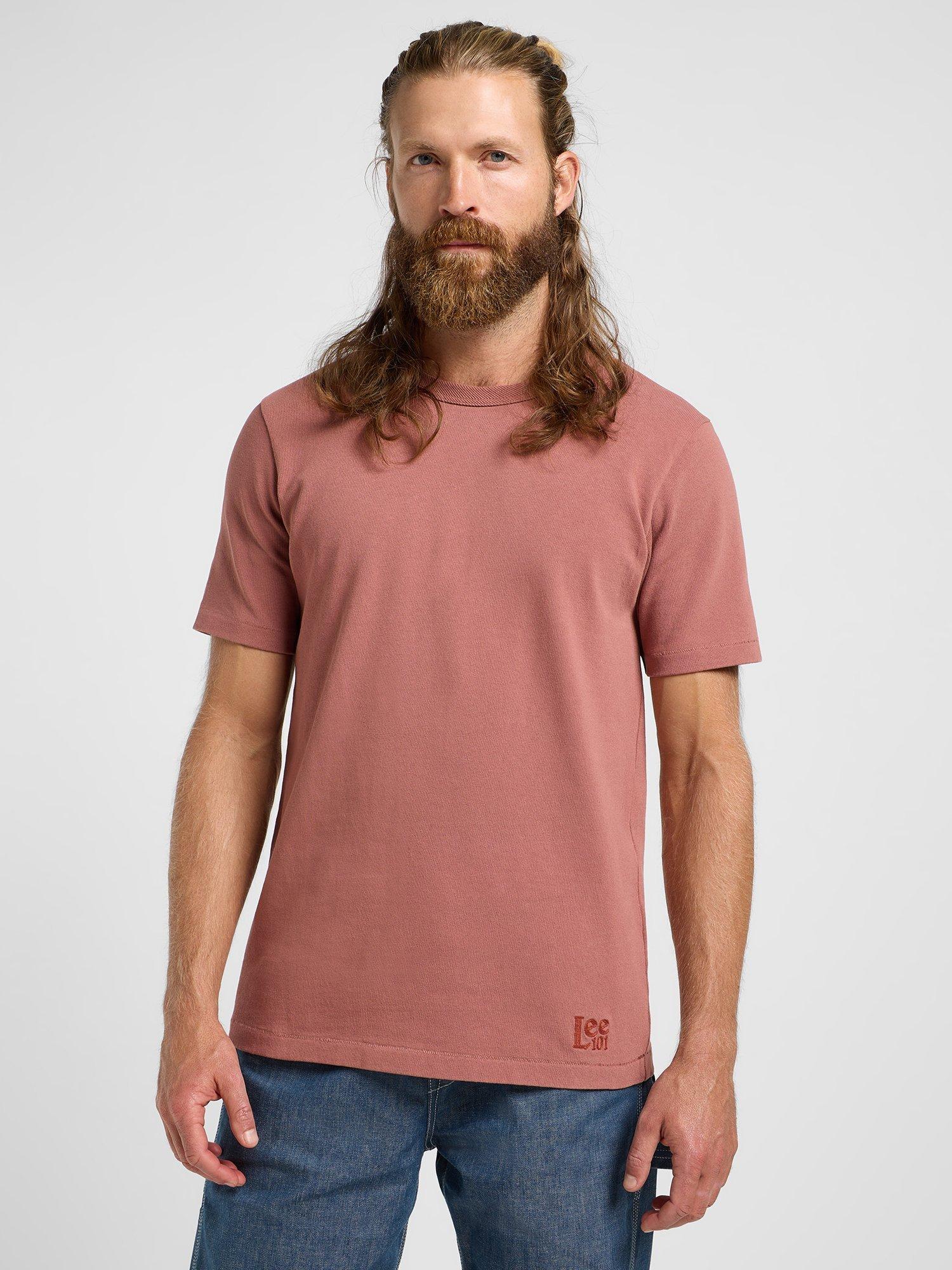 Product image 2 of 6, which shows Lee 101 T-Shirt, Redwood, S
