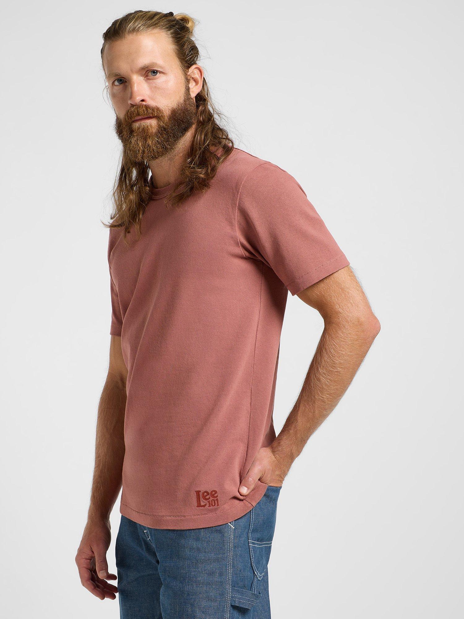 Product image 4 of 6, which shows Lee 101 T-Shirt, Redwood, S