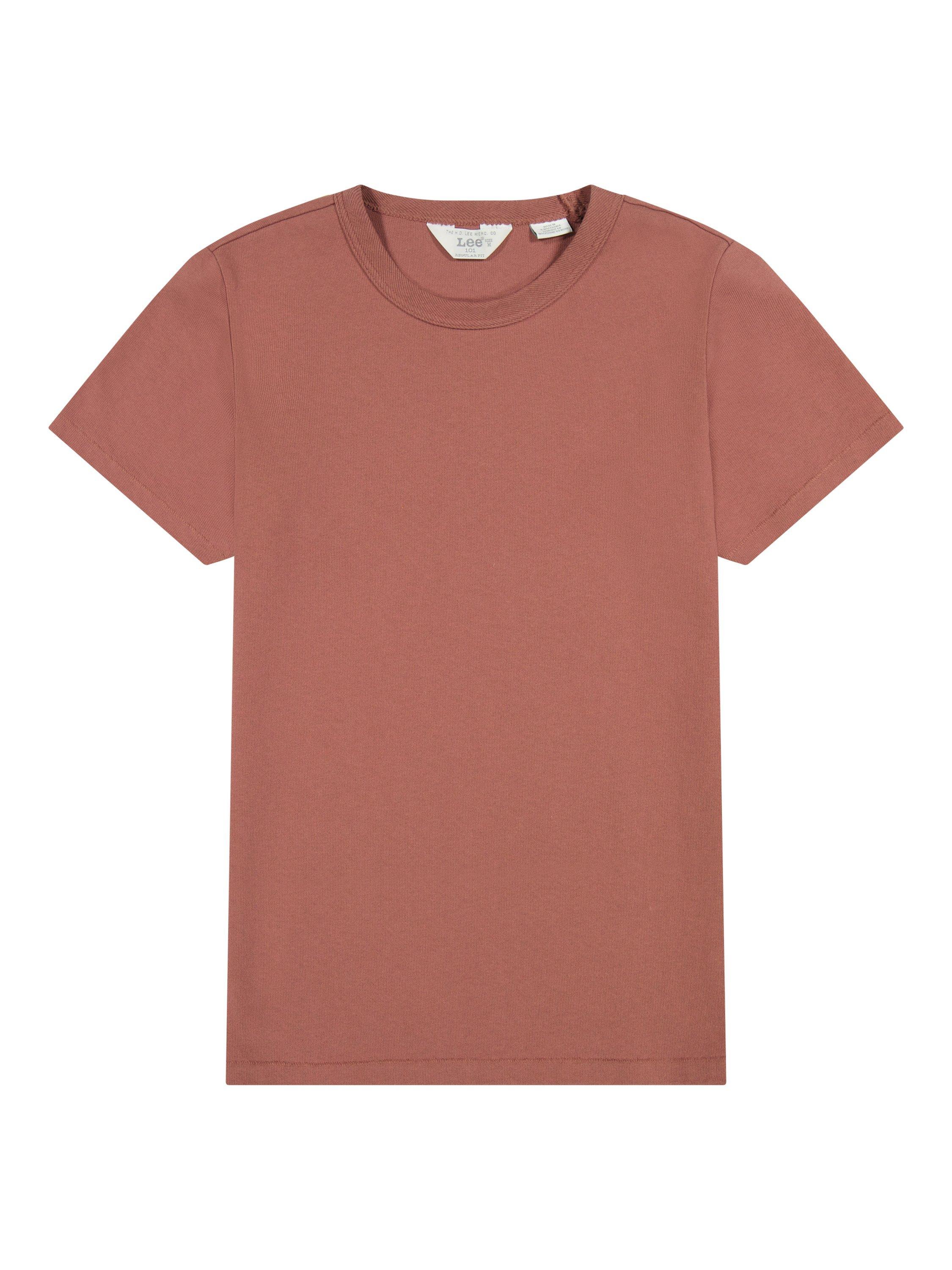Product image 6 of 6, which shows Lee 101 T-Shirt, Redwood, S