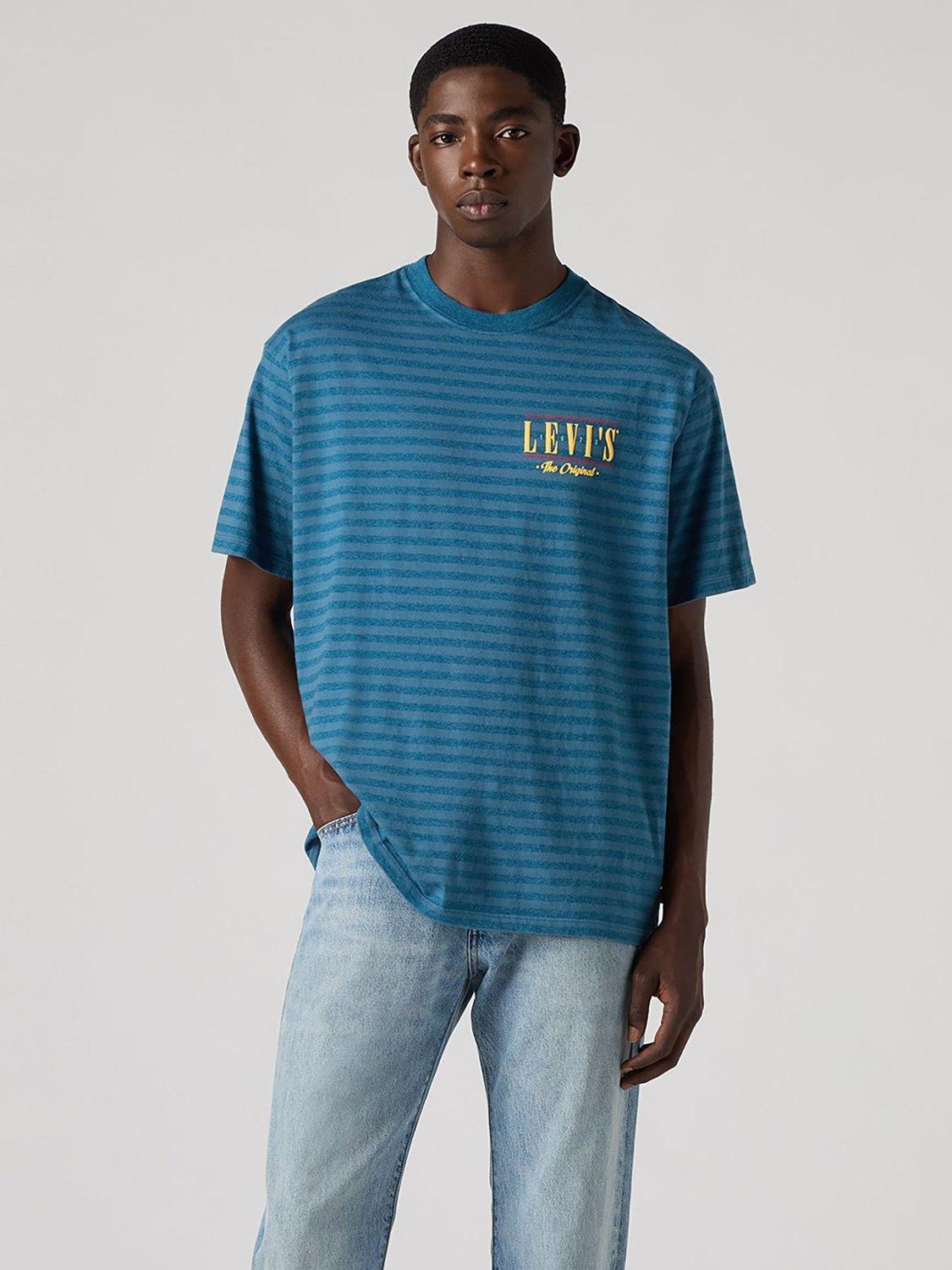 Levi's Cotton Loose Fit Short Sleeve Vintage Logo T-Shirt, Blue
