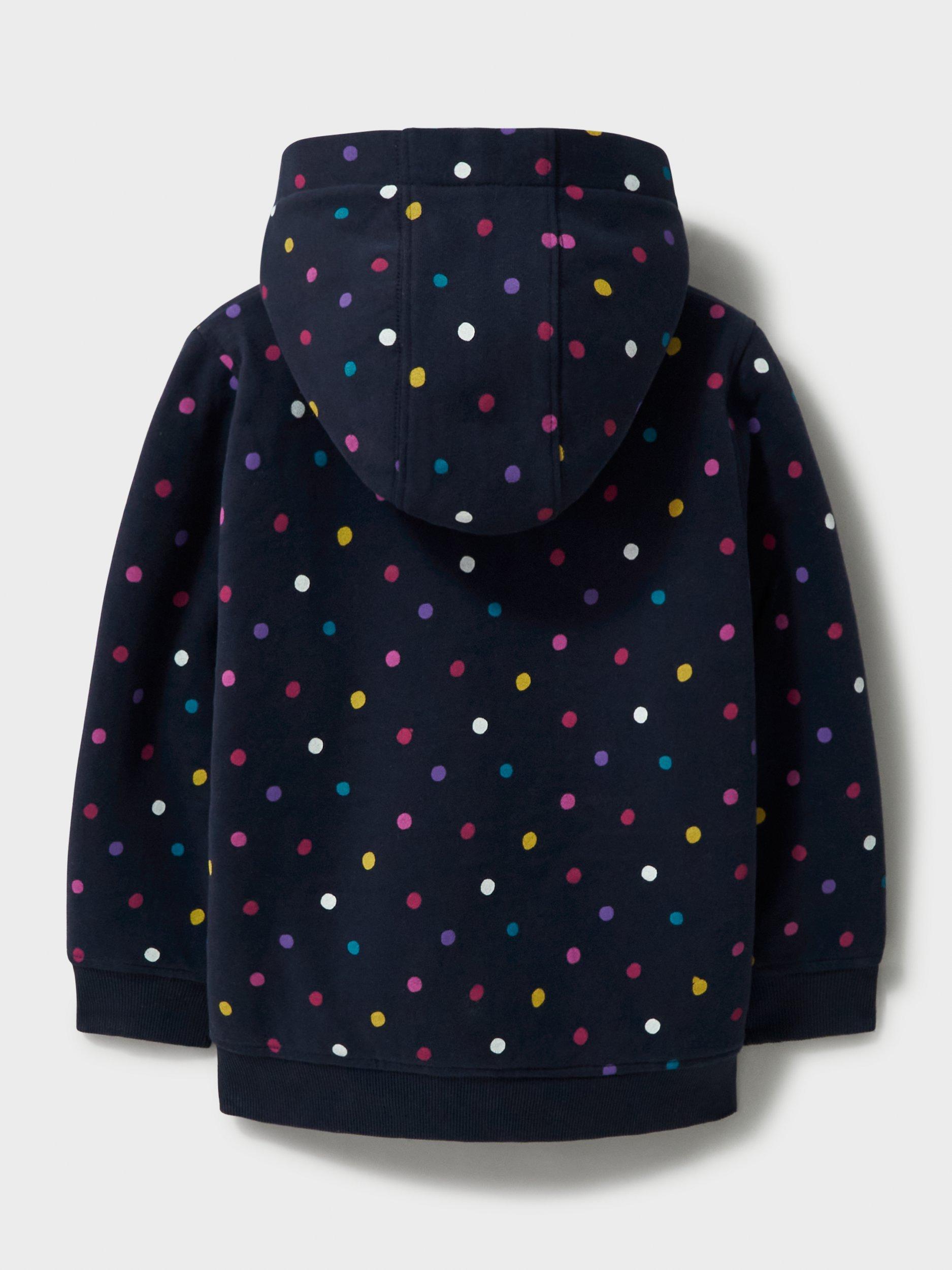 Product image 3 of 3, which shows Crew Clothing Kids' Cotton Zip Up Hoodie, Navy/Multi, 8-9 years