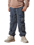 Angel & Rocket Kids' Joseph Washed Cord Skater Trousers, Blue