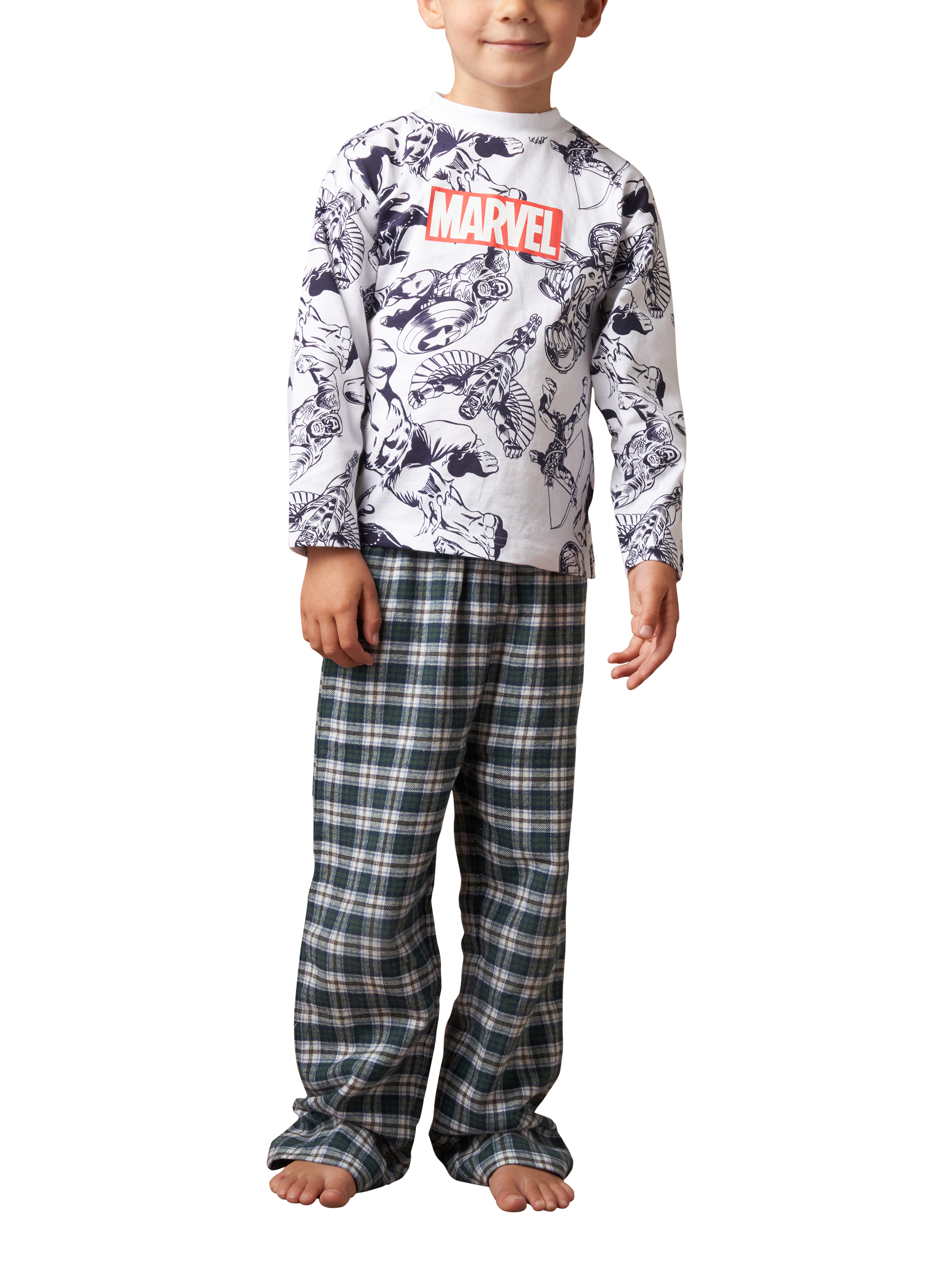 Angel & Rocket Kids' Marvel Pyjama Set, Grey