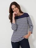 Crew Clothing Ultimate Breton Stripe Top, Navy Blue