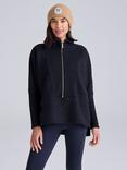 Cape Cove Borg Zip Fleece Top, Black