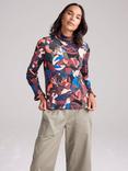 Cape Cove Tellin High Neck Abstract Print Jersey Top, Multi