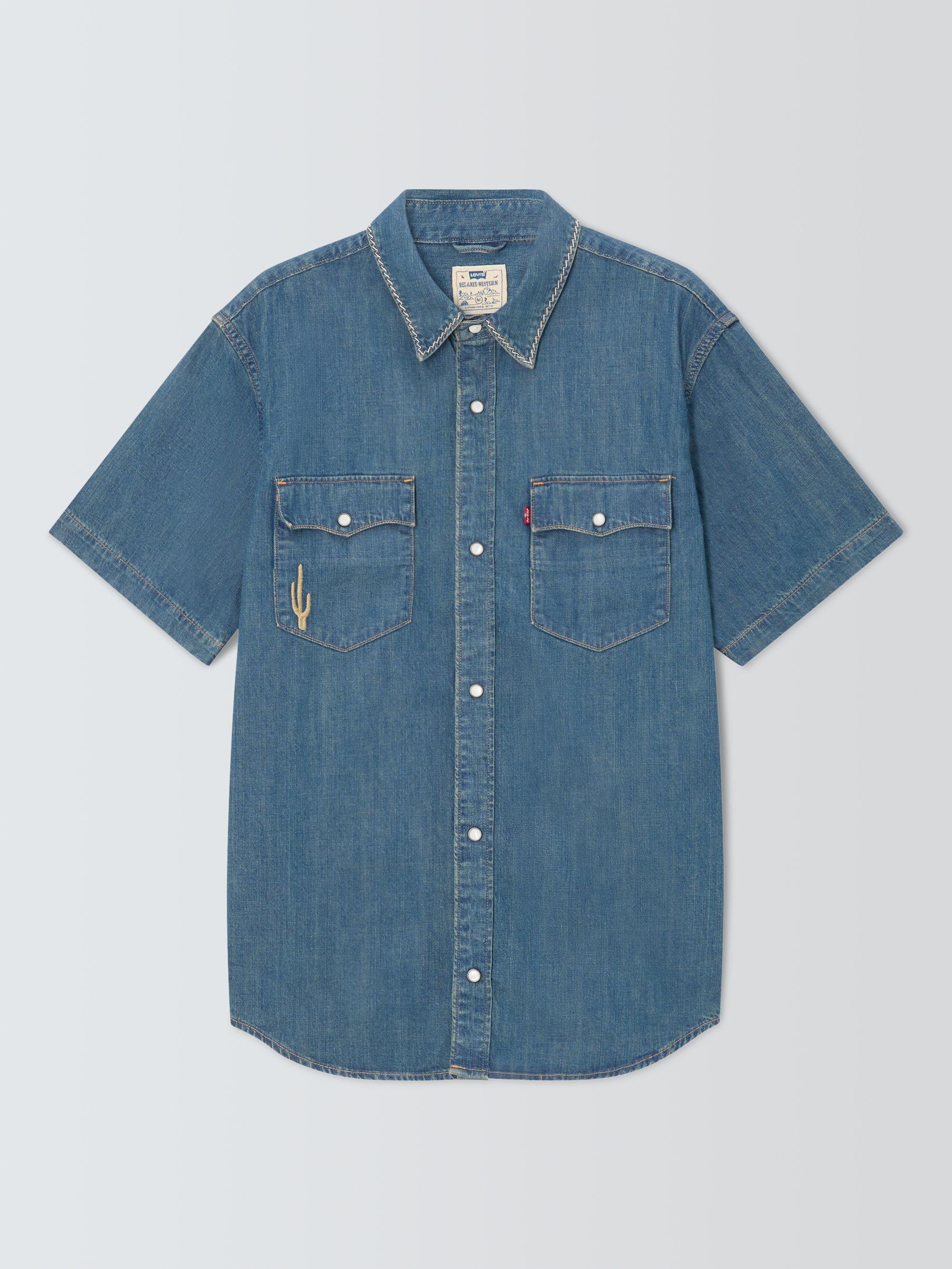 Levi's Short-Sleeve Relaxed Fit Western Shirt, Huckleberry
