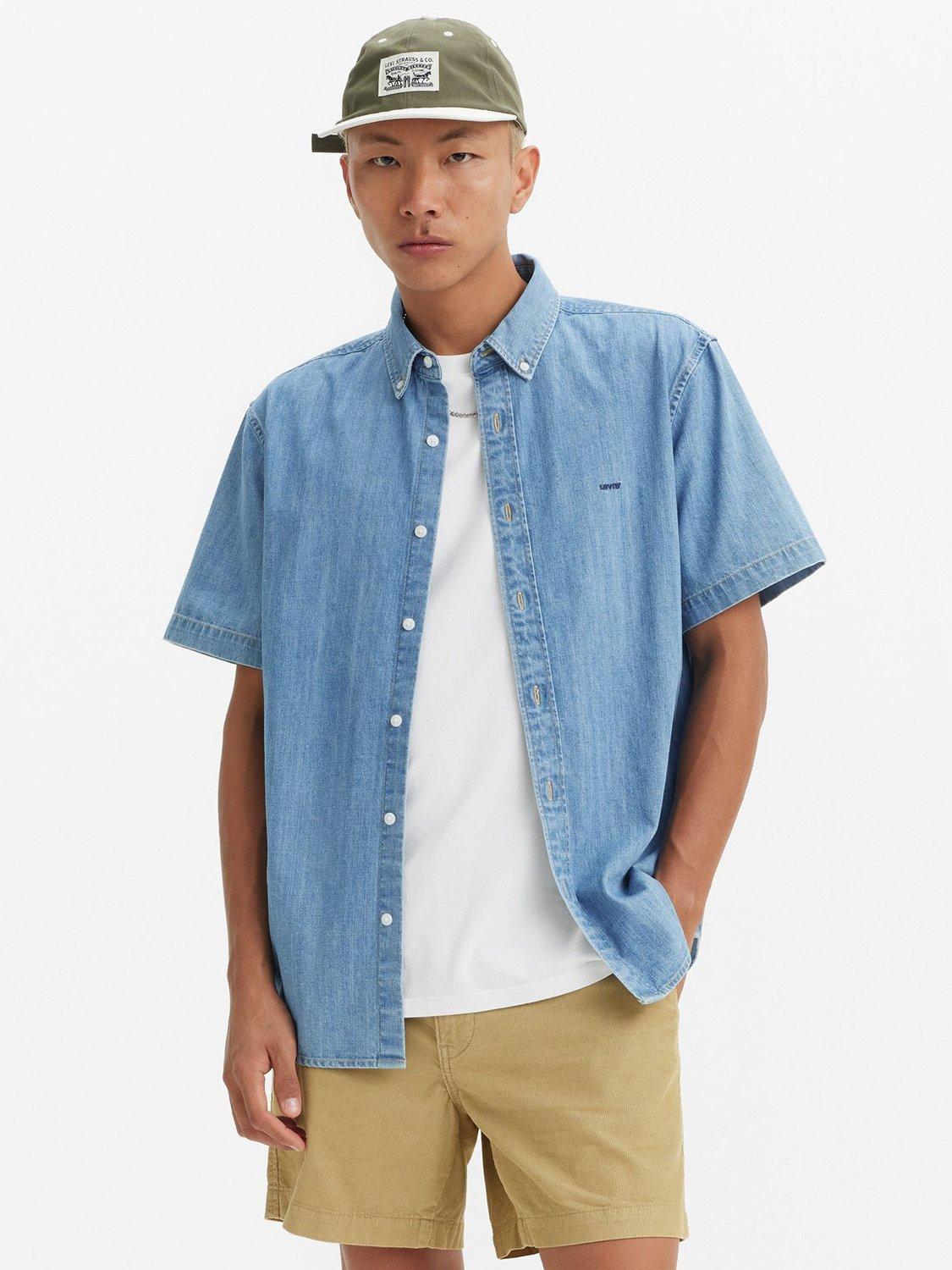 Levi's Cotton Loose Fit Shirt, Mid Blue
